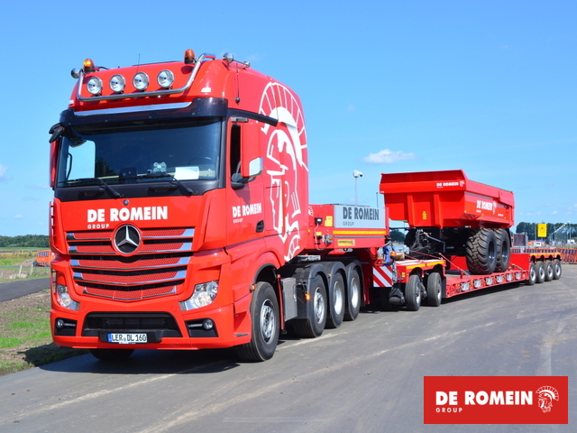 Nieuwe Mercedes Actros met Faymonville Dieplader